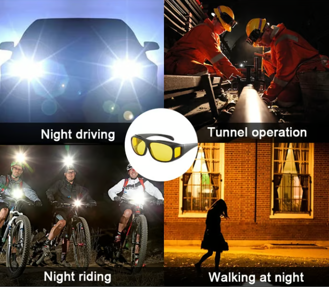 🔥Last Day 49% OFF - 😎Night Vision Driving Glasses Fit Over Glasses for Men Women