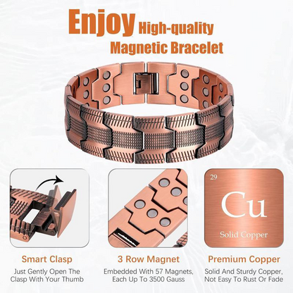 Copper magnetic bracelet——Relieve fatigue and promote blood circulation🔥