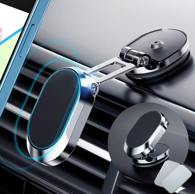 🔥 HOT SALE 🔥 2025 NEW ALLOY FOLDING MAGNETIC CAR PHONE HOLDER