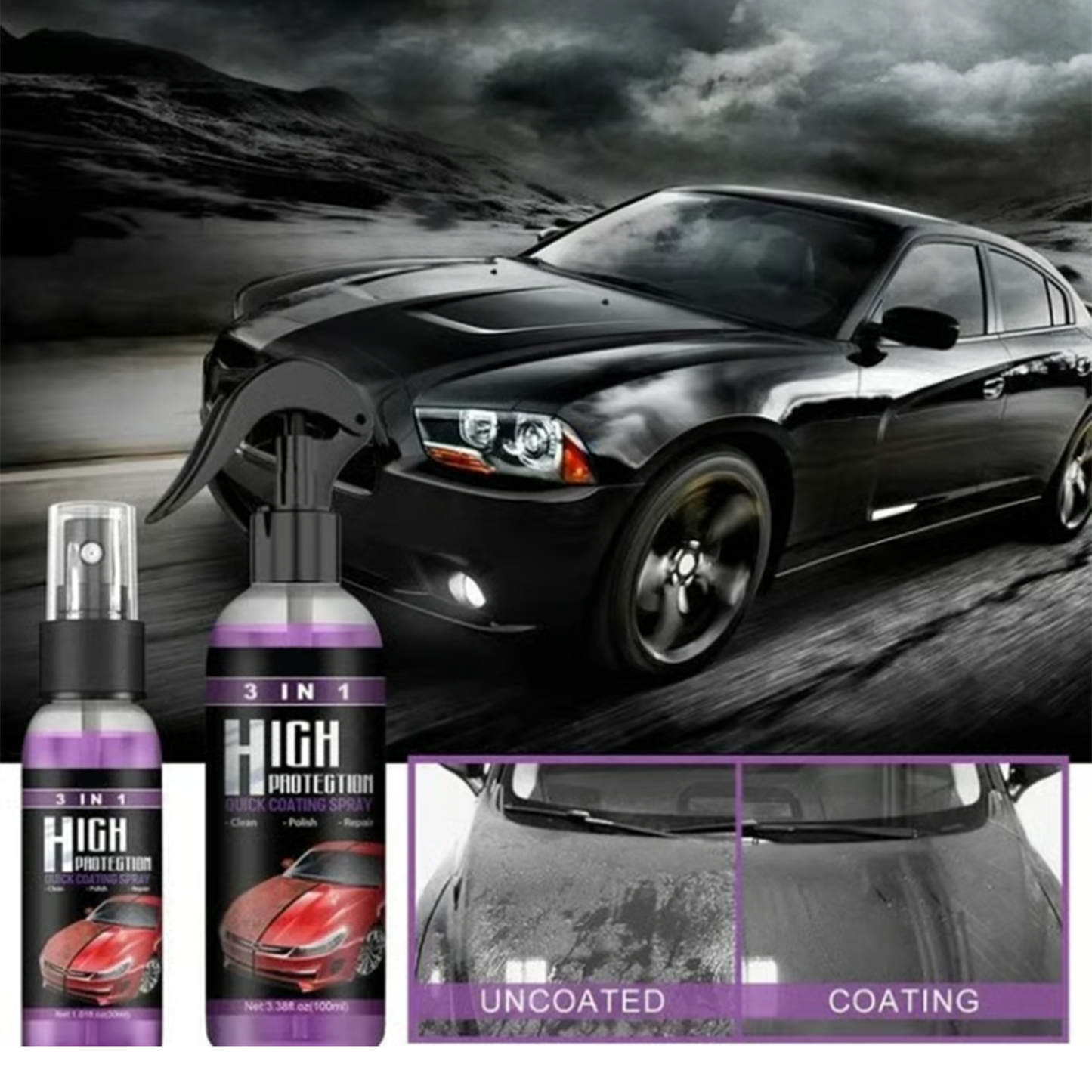 🔥3 IN 1 HIGH PROTECTION CAR SPRAY